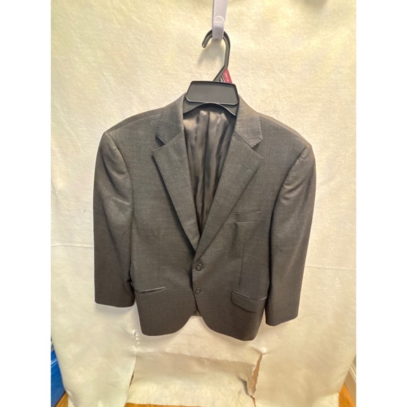 Samuelsohn lora Pianas Mens Grey Wool Blend Suit Jacket Blazer 38